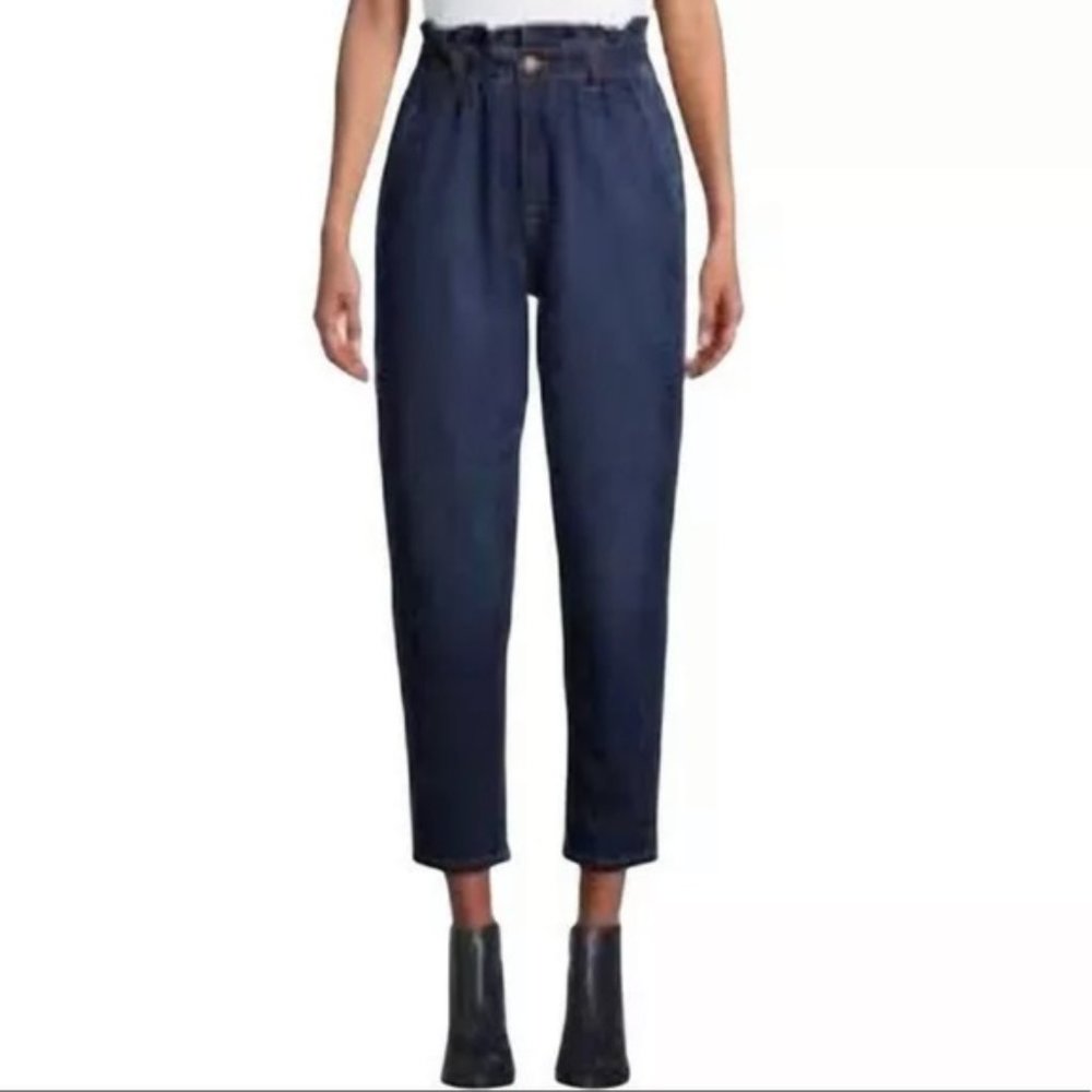 Vintage America Paperbag Waist Dark Wash Denim Jeans Size 20 NWT